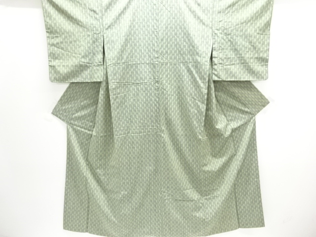 JAPANESE KIMONO / TSUMUGI / WOVEN WAVY STRIPE